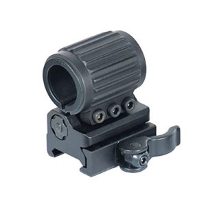 UTG Flip-to-Side Tactical Flashlight Ring in Schwarz mit Quick Detach Mount - Ideales Zubehör für Tactical-Setup und Taschenlampen