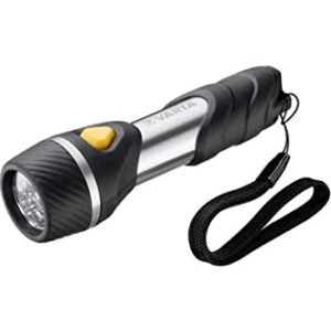 VARTA Taschenlampe mit 5 LEDs im modernen Design, ideal für Haushalt, Angeln und Outdoor-Aktivitäten, inklusive 1x AA Batterien.
