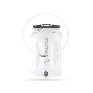 VAUDE Aquarius Pro 2.0 Wassersack für Outdoor-Aktivitäten wie Wandern, Radfahren und Paddeln, transparent mit ergonomischem Design und flexibler Trinkvorrichtung.