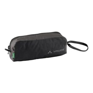 VAUDE Wash Bag S in dunklem Farbton, ideal für Reise und Pflegeprodukte, funktional und umweltfreundlich.