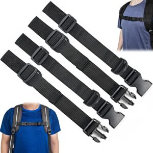 Zwei verstellbare Brustgurte für Rucksäcke, bestehend aus strapazierfähigem Material mit robusten Schnallen, ideal für Outdoor-Aktivitäten wie Wandern oder Radfahren.