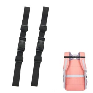 Verstellbarer Brustgurt für Rucksack und Schulranzen, schwarze Nylon Rucksackriemen mit verstellbaren Schnallen für optimalen Halt und Komfort beim Tragen von Rucksäcken.