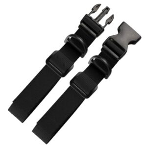 Verstellbares Brustgurt-Set in Schwarz, ideal für Joggen, Wandern, Reisen und Klettern. Robuste Gurte mit Schnellverschluss und optimaler Passform für sichere Ausrüstungshaltung.