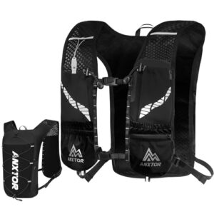 VHUTOU 5L Laufrucksack für Outdoor-Aktivitäten, mit mehreren Taschen, reflektierenden Details und ergonomischem Design, ideal für Laufen, Wandern und Radfahren.