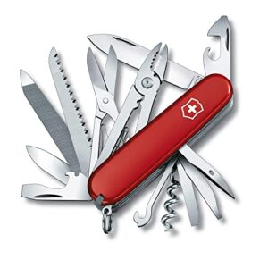 Victorinox Schweizer Taschenmesser Handyman, Multitool mit 24 Funktionen in rot, hochwertiger Edelstahlklinge, Korkenzieher, Dosenöffner und weiteren Werkzeugen für Outdoor und Heimwerker