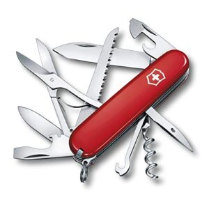 Victorinox Schweizer Taschenmesser Huntsman mit 15 Funktionen, rot, kompakt und vielseitig einsetzbar für Outdoor-Aktivitäten und Alltag.