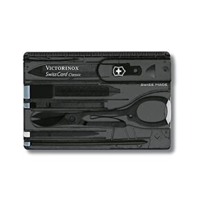 Victorinox Swiss Card Classic, Multifunktionswerkzeug im Kreditkartenformat mit 10 Funktionen, inklusive Spitzklinge und Schere.