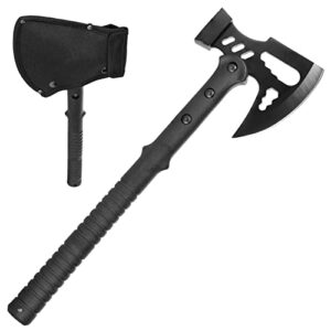 VIKING GEAR Tomahawk Black Ragnar Edition - vielseitige Outdoor-Axt mit Cordura Holster und ergonomischem Griff für Camping und Survival.