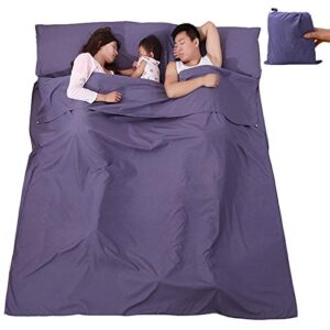 VILISUN Hüttenschlafsack - leichter und kompakter Schlafsack ideal für Camping, Hostels und Outdooraktivitäten, mit atmungsaktivem Mikrofasermaterial.