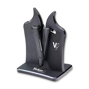 Vulkanus Universal Messerschärfer Classic G2 in Schwarz mit ergonomischem Design und vielseitiger Anwendung für verschiedene Messertypen.