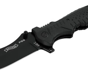Walther Klappmesser P99 mit 440C-Klinge, ergonomischem Griff und Holster, ideal für Outdoor Aktivitäten