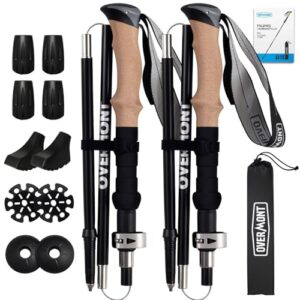 Set von ultraleichten und verstellbaren Wanderstöcken aus 7075 Aluminium für Outdoor-Aktivitäten, inkl. All Terrain Zubehör