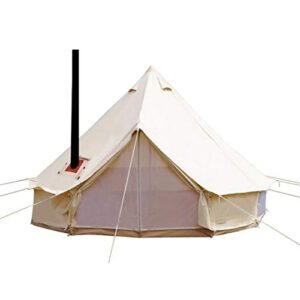Sport Tent Baumwolle Tipi Zelt mit Schornstein und stabiler Struktur, ideal für Familien-Camping und Outdoor-Aktivitäten.