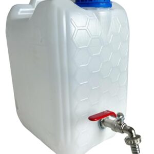 10L Wasserkanister mit Hahn aus leichtem Kunststoff, ideal für Camping und Outdoor-Aktivitäten, BPA-frei und mit Schraubdeckel.