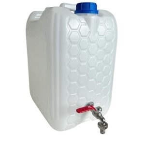 20 Liter Wasserkanister mit verzinktem Hahn und Schraubverschluss, ideal für Camping und Outdoor-Aktivitäten, BPA-freier Wasserbehälter aus robustem Kunststoff