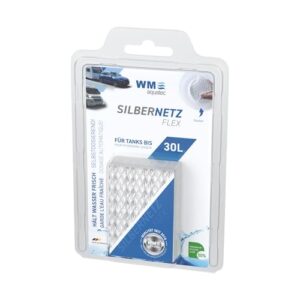 WM aquatec Silbernetz Flex STSN-30 für effektive Wasserkonservierung in Tanks bis 30 Liter, schützt Wasser durch automatische Dosierung von Silberionen.