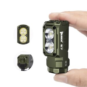 WUBEN E7 Mini-Taschenlampe in Armeegrün mit 1800 Lumen, tragbar und wasserdicht, ideal für Outdoor-Aktivitäten und Notfälle