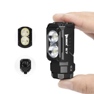 WUBEN E7 wiederaufladbare Mini-Taschenlampe mit 1800 Lumen, Magnet und 6 Modi, ideal für Camping und Notfälle.