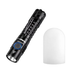 Weiße Diffusor-Kappe für Taschenlampen Wurkkos FC11, FC12, FC13, ideal für gleichmäßige und blendfreie Beleuchtung beim Lesen und Camping.