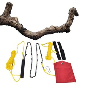 XIASABA Handseilsäge aus Manganstahl, 48 Zoll klappbare Taschenkettensäge mit ergonomischem Griff und 63 Zähnen, ideal für Gartenarbeit und Outdoor-Aktivitäten.