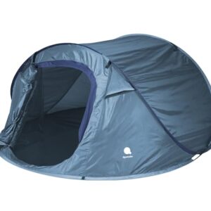 XXL Pop Up Wurfzelt in Blau, 240 x 210 cm, für 3 Personen, geeignet für Camping und Trekking mit Pop-Up Mechanismus, wasserdicht und leicht aufzubauen.