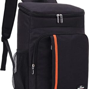 YDFYX 26L Kühl Rucksack in Schwarz, ideal für Picknick, Wandern, Camping und Outdoor-Aktivitäten, aus strapazierfähigem wasserabweisendem Material.