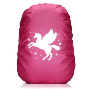 Yealiely Regenschutz für Schulranzen mit Einhorn-Design, idealer Schutz bei Regen und Schnee für Kinder