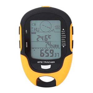 Yosoo digitaler Höhenmesser mit Kompass und GPS-Funktion, wasserdicht und tragbar, ideal für Outdoor-Sportarten, zeigt Temperatur, Luftfeuchtigkeit und Höhenangaben an.