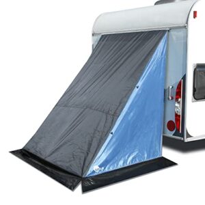 Das your GEAR Caravan Zelt Adria ist ein vielseitiges Heckzelt mit den Abmessungen 190x150x185 cm, ideal für Wohnwagen und Wohnmobile. Es bietet Schutz mit UPF 50+ und einer Wassersäule von 3000 mm, perfekt für Camping und Outdoor-Aktivitäten.