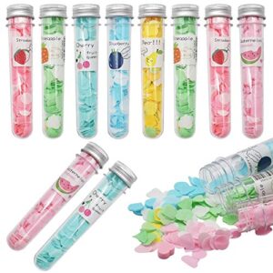 Yueser Tragbare Mini Seifen Scheiben mit bunten Fruchtmotiven, ideal für Reisen und Outdoor-Aktivitäten zur optimalen Hygiene.