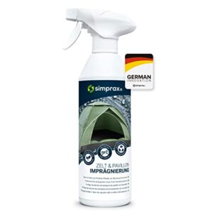 Sprühflasche für Zeltimprägnierung Spray-On mit biologisch abbaubarer Formel, die effektiven Schutz vor Wasser und UV-Strahlen bietet.