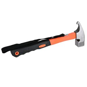 Zerone Outdoor Camping Hammer Mallet in Orange mit ergonomischem Griff und vielseitigen Funktionen, ideal zum Zeltaufbau und für Outdoor-Projekte.