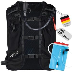 Conquer Laufweste 15L mit Trinkblase, ultraleichter Rucksack für Joggen, Laufen und Trailrunning