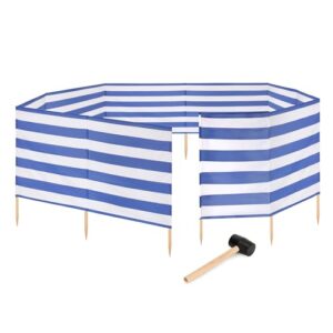 Garronda Strand Windschutz 15m lang mit Gummihammer zum Aufbau am Strand