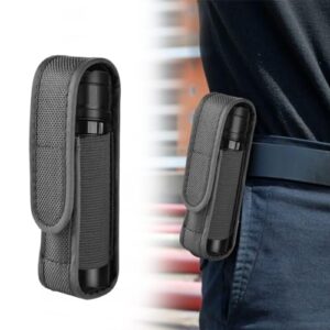 Praktisches Nylon-Holster für Taschenlampen mit 14*3,2 cm Kompaktdesign und widerstandsfähigem Material zum Schutz gegen Stöße, Stoßen und eindringendes Wasser bei Outdoor-Aktivitäten wie Jagd, Camping und Wandern