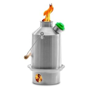 Kelly Kettle Scout, Edelstahl Wasserkocher für Camping und Outdoor-Bereich, multifunktionales Gerät für Feuerstelle und Wasser Kochen