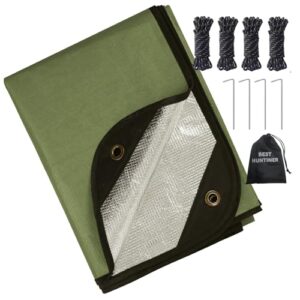 Multifunktionale Notfalldecke mit Isolation und Reflexion, ideal für Rettung, Camping und Wandern, 150cm x 213cm, wasserdicht und leicht zu tragen.