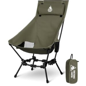 Campingstuhl OneTigris DRAGONHIDE Hochlehner faltbar 125 kg, klappbarer Stuhl für Outdoor-Aktivitäten wie Wandern und Camping