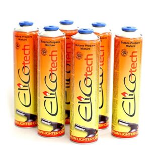 6x 600ml Universal Gaskartuschen für Camping, Gaskocher und Unkrautbrenner mit 7/16" Eurogewinde
