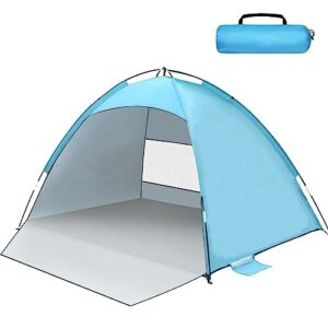 Strandmuschel UV Schutz für 2-3 Personen, großartiger Sonnenschutz mit UPF 50+ für Strand und Camping