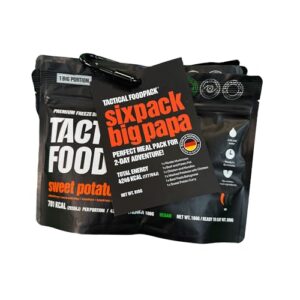 Taktisches Essenpack Sixpack Big Papa, Gefriergetrocknetes Essen, langanhaltende Verpflegung für Outdoor-Ausflüge, Trekking, Expedition und Survival-Situationen