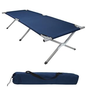 BB Sport Feldbett Klappbett in blau, ideal für Camping und Outdoor, mit robustem Stahlgestell und 180kg Belastbarkeit.
