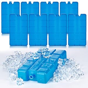 BigDean 8er Set Kühlakkus in leuchtendem Blau auf weißem Hintergrund, ideal für Kühltaschen und Kühlboxen.