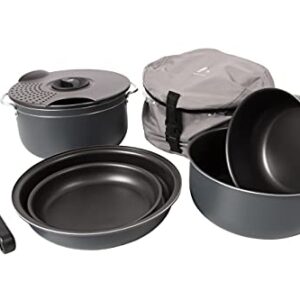 7-teiliges Bo-Camp Kochset aus Aluminium für Campingerlebnisse, inklusive Töpfen und Pfannen, ideal für Outdoor-Küche und Trekking.