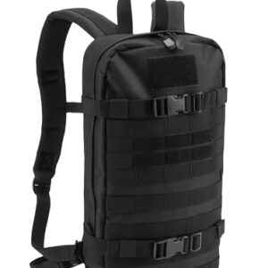 Brandit US ASSAULT DAY PACK Rucksack in Schwarz, ideal für Outdoor-Aktivitäten mit MOLLE-System und gepolsterten Schultergurten.