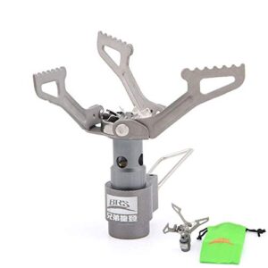 BRS Ultralight Titanium Camping Gas Herd mit klappbaren Armen für Outdoor-Aktivitäten, kompakt und leicht mit einem Gewicht von nur 25g.