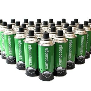 28 Stück campcooga 227 Gramm Gaskartuschen für Gaskocher und Bunsenbrenner, ideal für Camping und Outdoor-Aktivitäten.