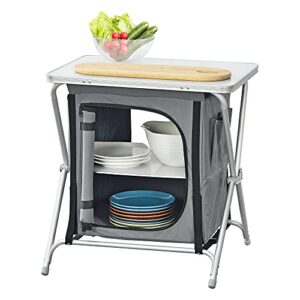 Campingküche Tullinge Outdoor Küche, faltbarer Campingschrank mit Arbeitsplatte und Tragetasche, ideal für Camping und Outdoor-Aktivitäten