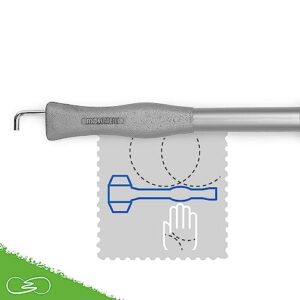 Vielseitiger und robuster Campinghammer mit Haken zum Entfernen von Heringen in Grau, ideal für Outdoor-Abenteuer und Camping.