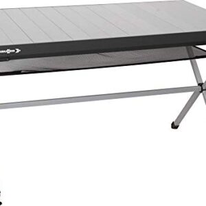 Klappbarer Campingtisch Titanium Axia 4 in Silber und Schwarz, ideal für Outdoor-Aktivitäten wie Camping und Picknick.